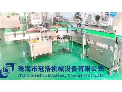 旋蓋機，鋁箔封口機，貼標機，噴碼機，整套生產線已完成生產送貨至客戶公司